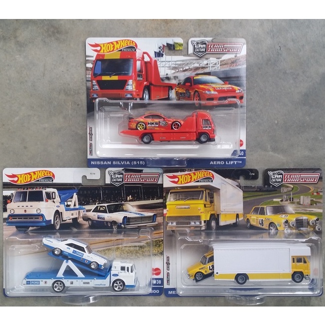 HOT WHEELS TEAM TRANSPORT DASH P 2022 (NISSAN SILVIA, MERCEDES 300SEL ...