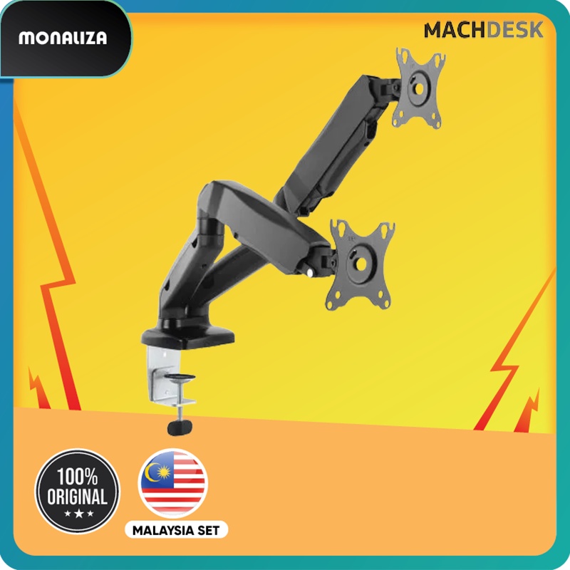 Machdesk MD34 Dual Performance Gas Spring Monitor Arm Black Shopee