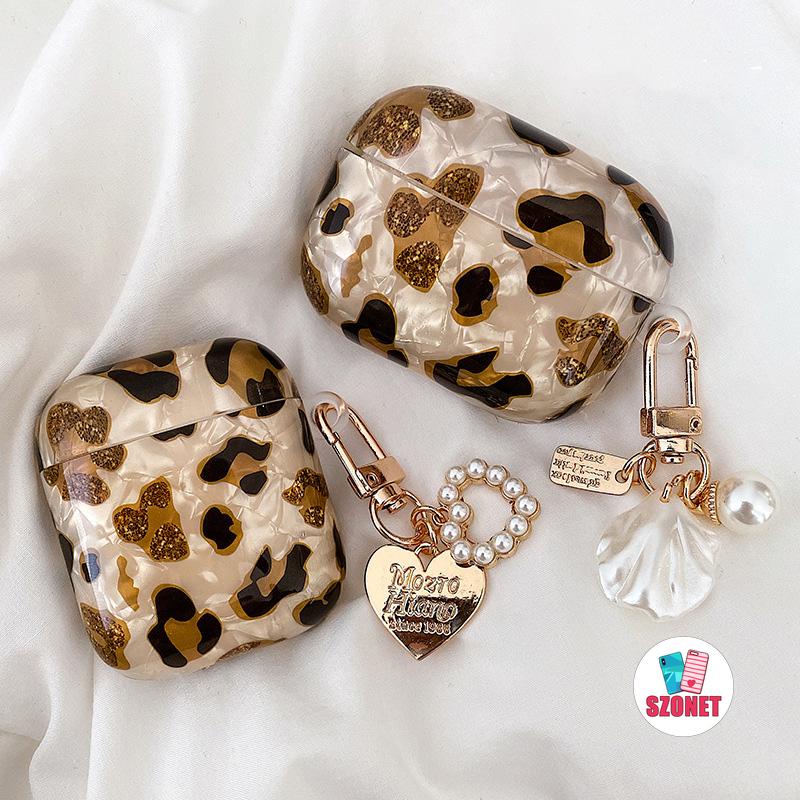 Luxury Leopard Shell Texture Headphone Protection Hard Case Cover With ...