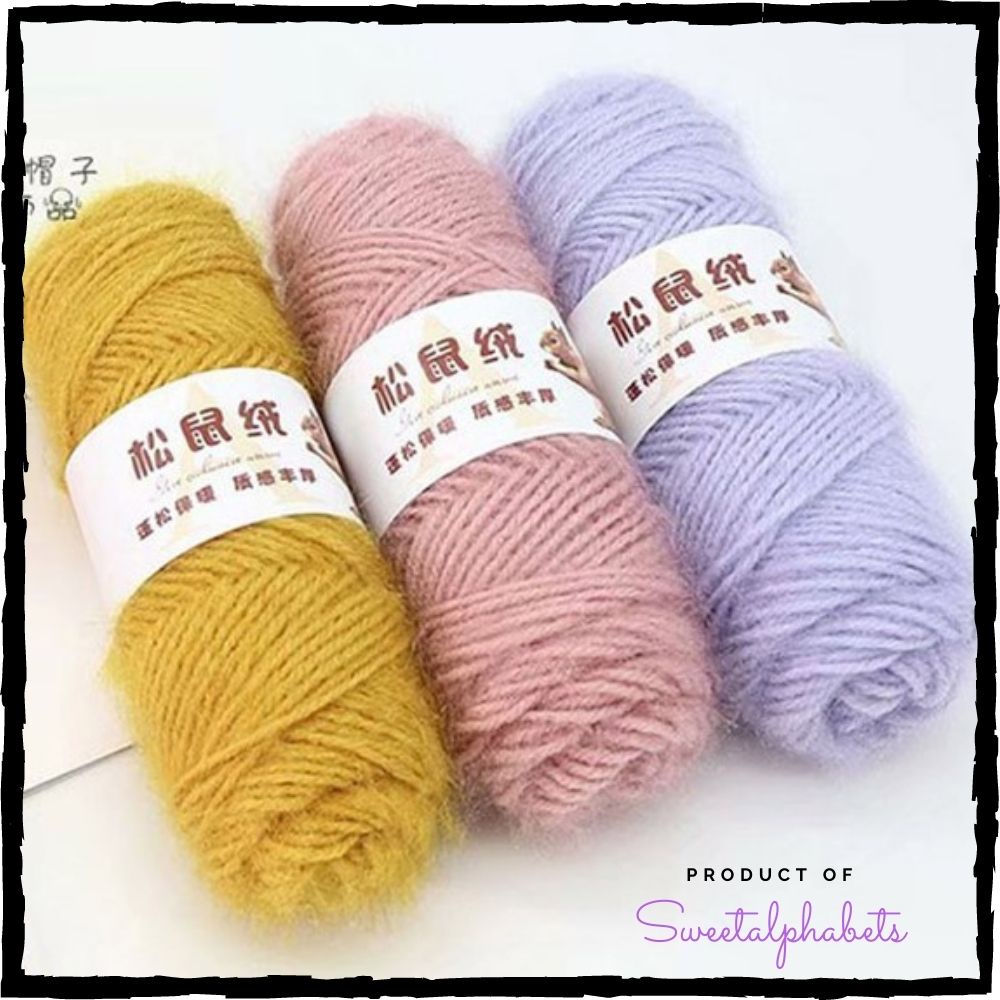 SA (CLEARANCE) Squirrel Wool Yarn 3ply 75g Crochet Knitting Hobby Squirrel Wool 100 Shopee
