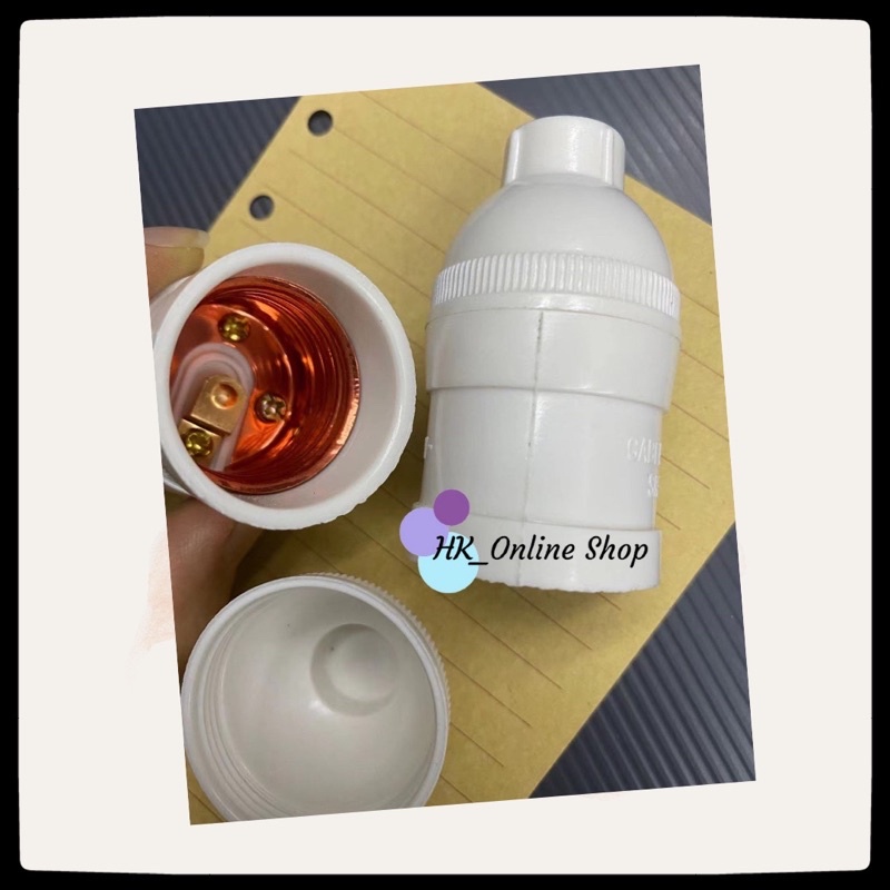ES Lamp Holder White E27 / ES Holder Mentol & Bulb E27 Warna Putih