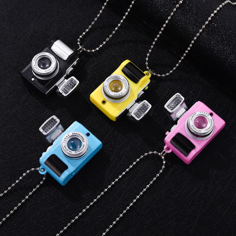 4 Styles Mini Luminous Sounding Camera Necklace Cute Accessories Fun ...