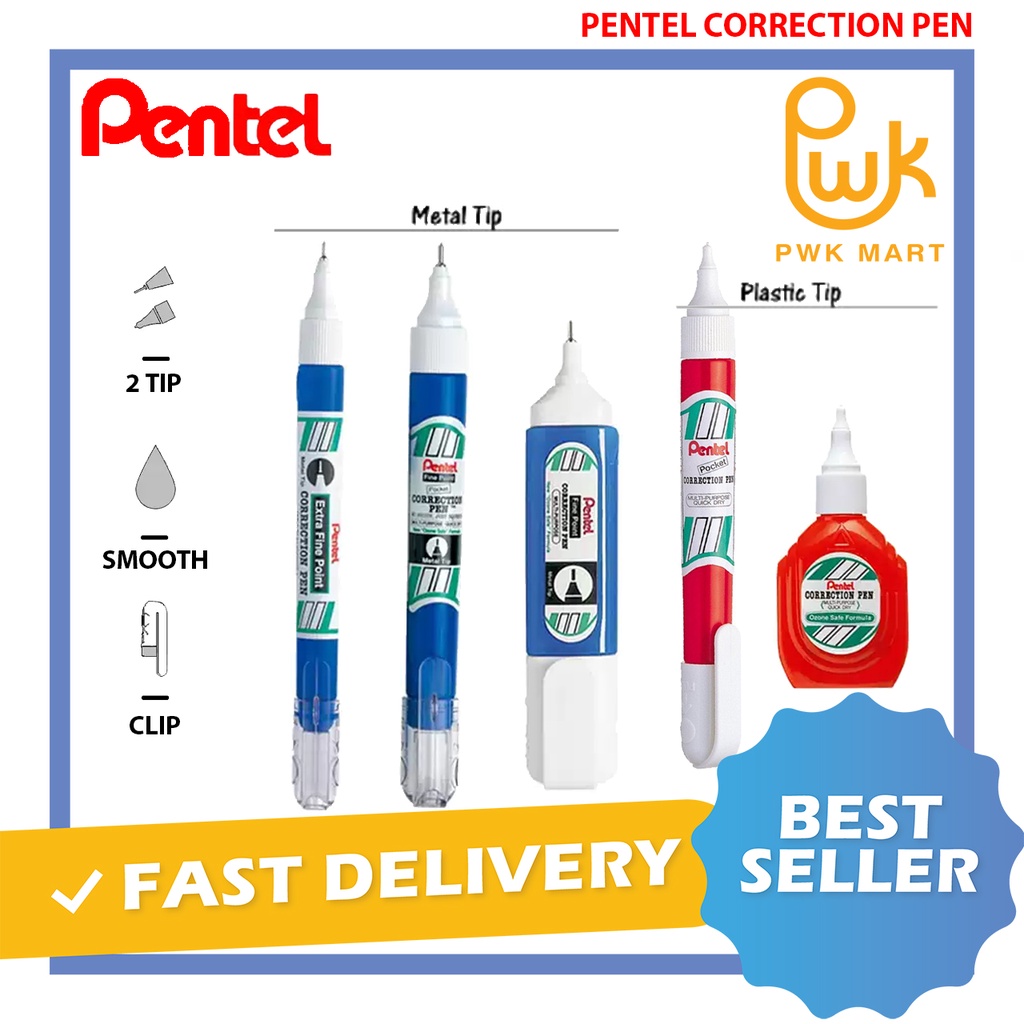 Penna Correttore Micro Pentel 12ml ZL31 Confezione Da 3 - Foto 9