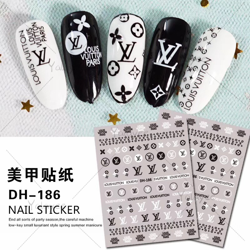 6 Sheets Louis Vuitton Nail Stickers HelloKitty