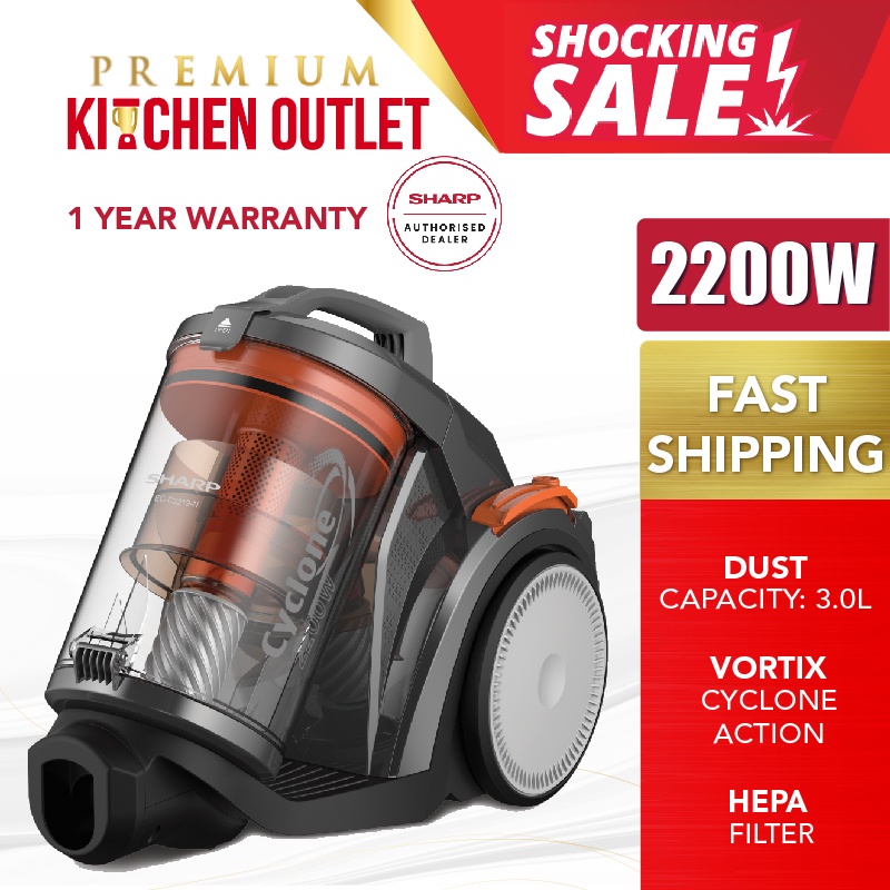 Sharp 2200W 3L Bagless Vacuum Cleaner ECC2219N | with Hepa Filter ...