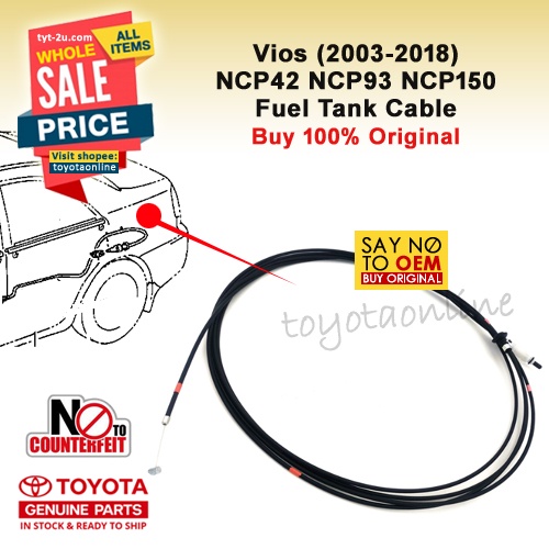 GAS TANK CABLE For TOYOTA VIOS (2007-2013) 77035-0D180 NIKKO JAPAN
