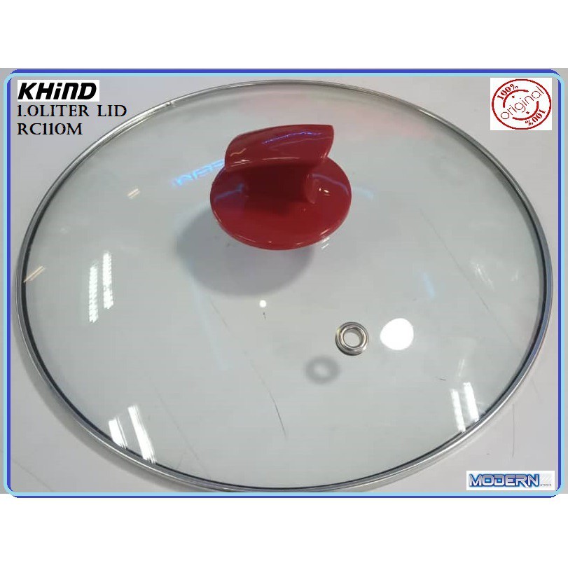 Khind Rice Cooker Glass Lid / 1.0L /1.8L/2.8L Glass Cover for RC 118M /RC118M /RC110M *ORIGINAL