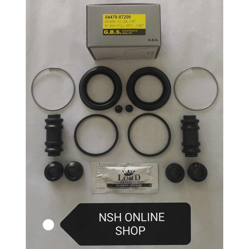 Front Disc Brake Caliper Repair Kit (Full Set) for Perodua Kelisa ...