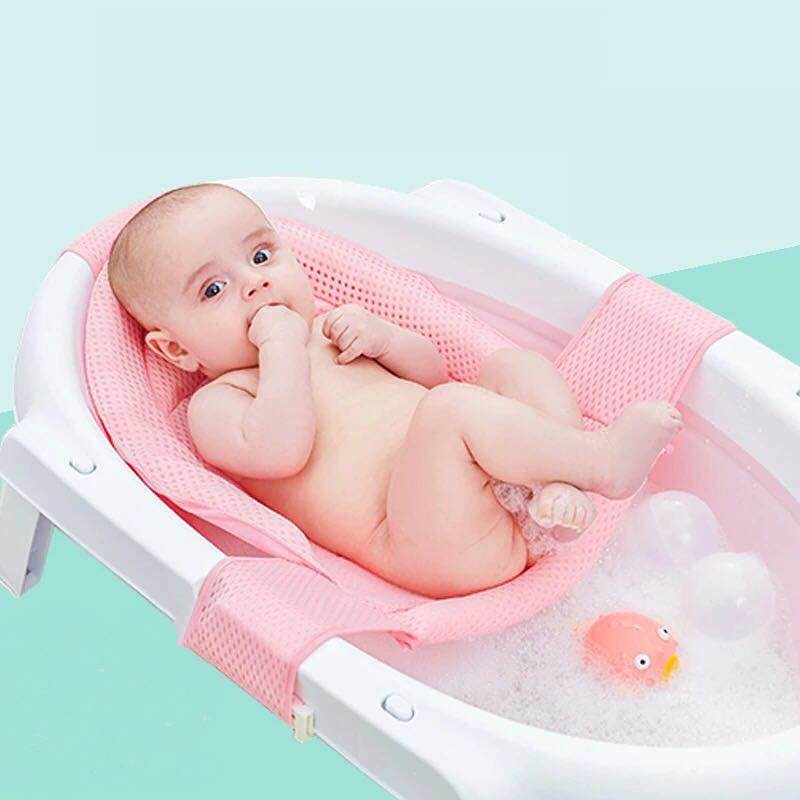 BABY BATH NET ADJUSTABLE Non- Slip Comfort Bathtub Net Newborn Jaring Bayi Mandi Boleh Laras Dan ...