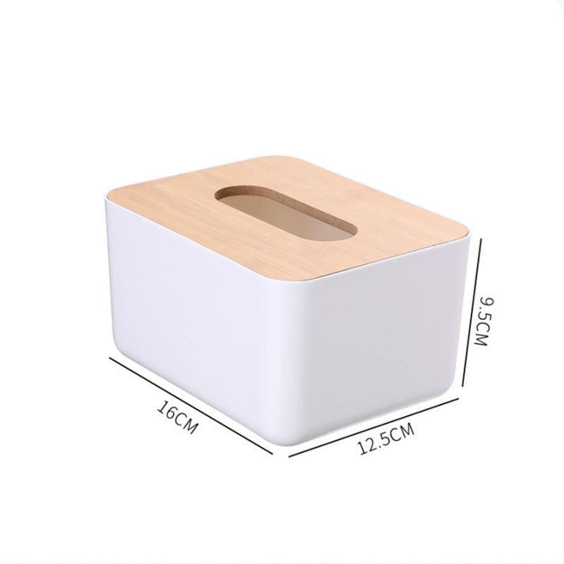 Nordic Tissue Box Oak Wood Muji Style Car Tissue Storage Remote Control ...