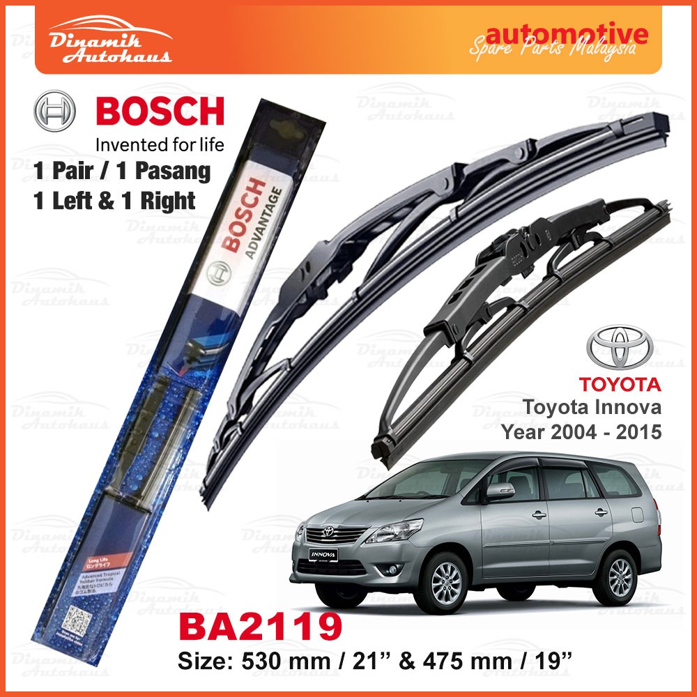 Toyota Innova Car Year 2004 To 2015 Front Windscreen Wiper Size 21 Inch