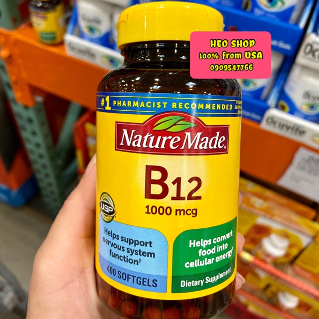 Blood Supplements VITAMIN B12 NATURE MADE 1000MCG Suitable For People