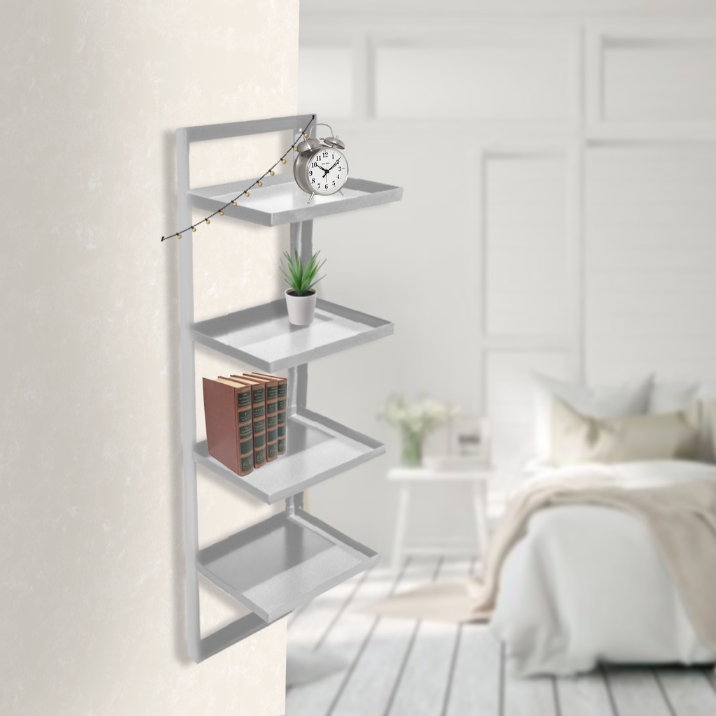 MOJOMORE 4 Layer Floating Wall Mounted Shelf IKEA Nordic Style Shopee