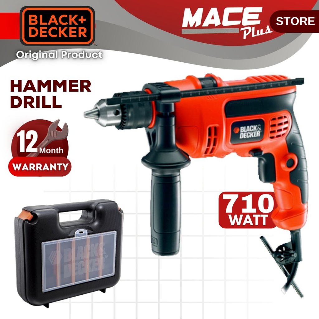 BLACK & DECKER KR704REK Hammer Drill Kit Box 710w