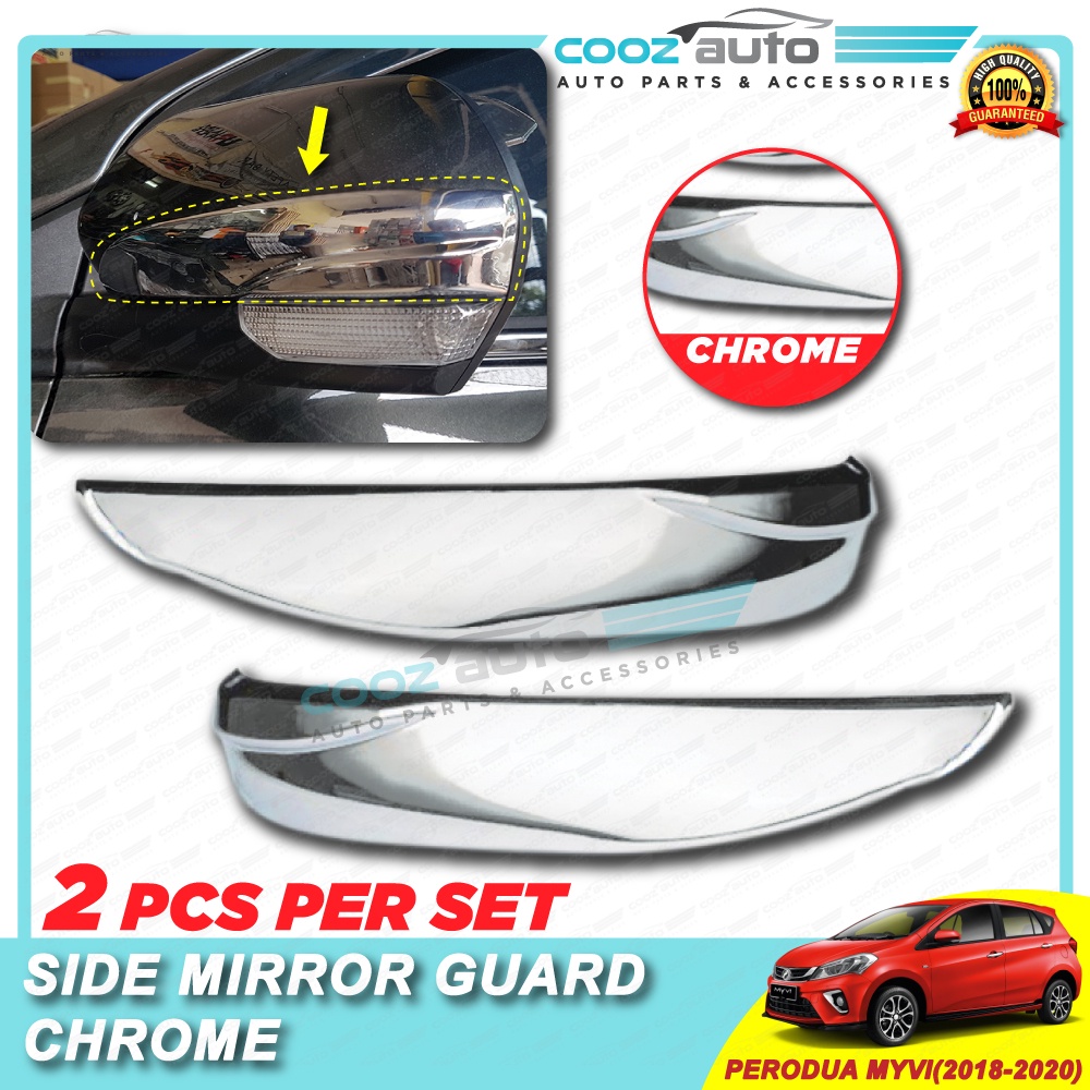Perodua Myvi 2018 2022 Side Mirror Guard Chrome Lining Moulding