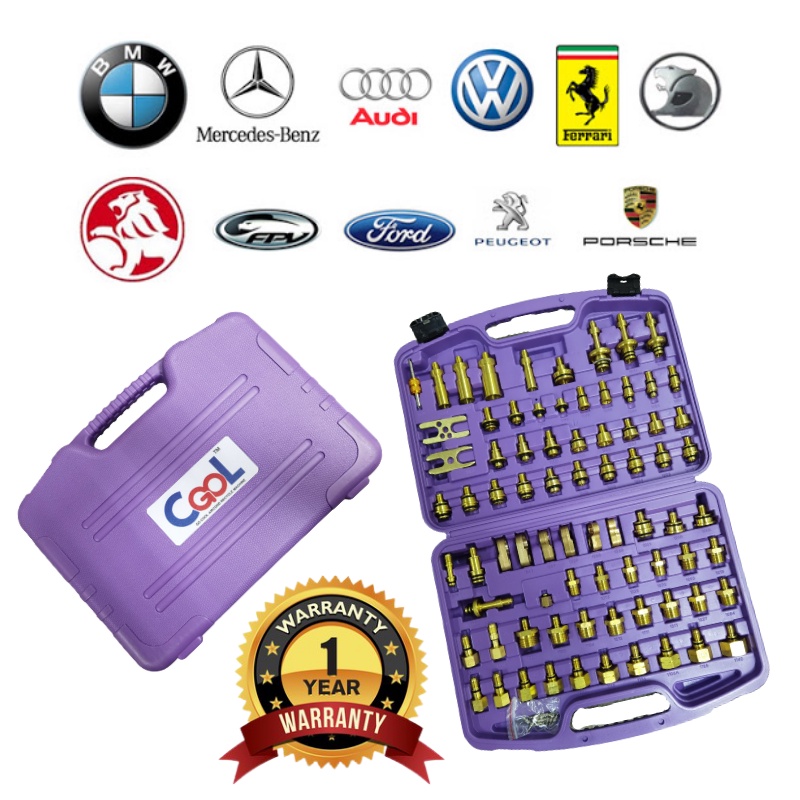 🔥78 pc🔥Euro Asia 2in1 car air cond Coil Condenser leak test set adapter