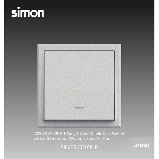 Simon E3 Series (Silver color) Switches Socket 13A Sockets Offer