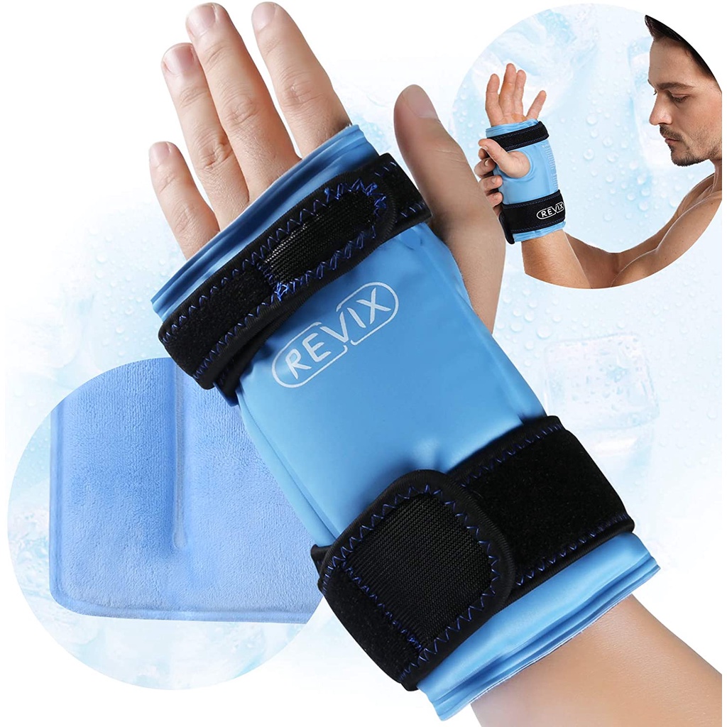 REVIX Wrist Ice Pack Wrap for Carpal Tunnel Relief Reusable Gel Ice ...