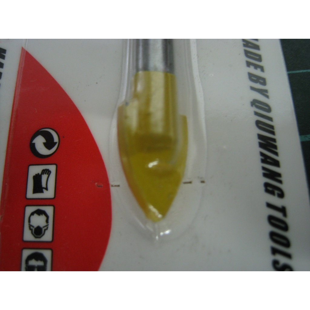 QIUWANG GLASS DRILL/ Glass Drill Bit Spear Point Carbide Tipped