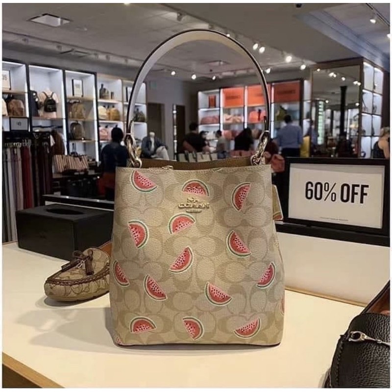 ORIGINAL COACH SMALL TOWN BUCKET BAG IN SIGNATURE CANVAS WITH ...