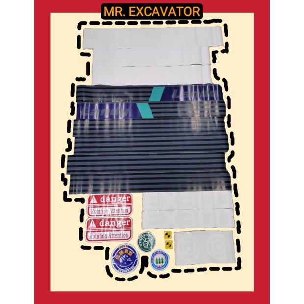 Hitachi EX EX300 EX300 1 Excavator Sticker Mesin Stiker 挖掘机神手贴纸 1 Set Shopee Malaysia