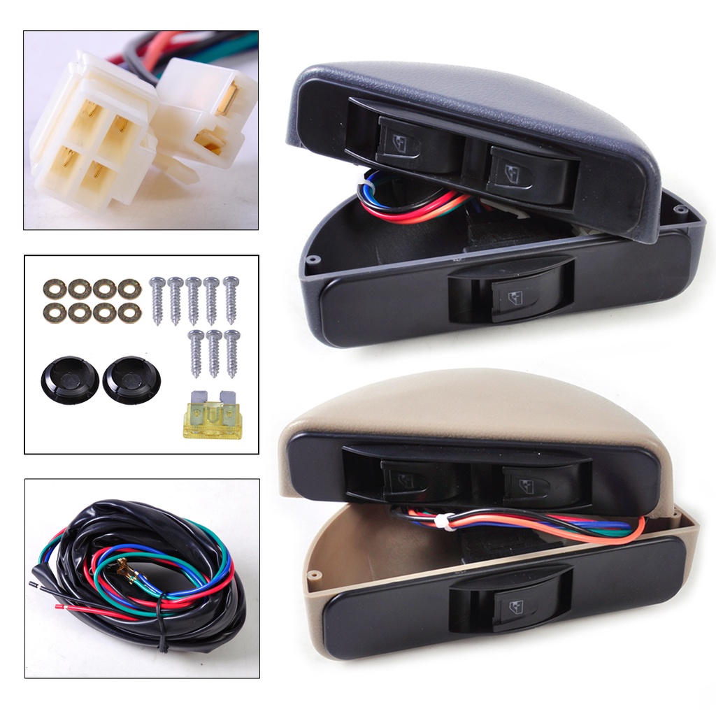 New Power Window Lock Kit 3 Rocker Switch 12V Fit for Car Front 2 Door