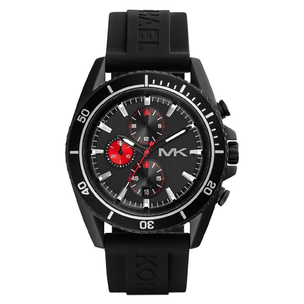 (100% Original) MICHAEL KORS MK8377 Chronograph Black Dial Black ...