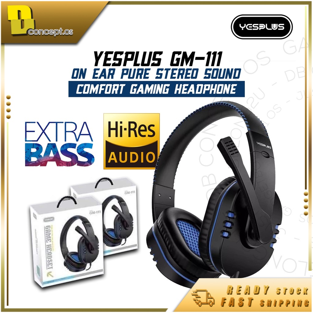 YESPLUS GM-111 GAME HEADSET HIGH SOUND ORIGINAL / MIC / 4D PRUE SOUND ...