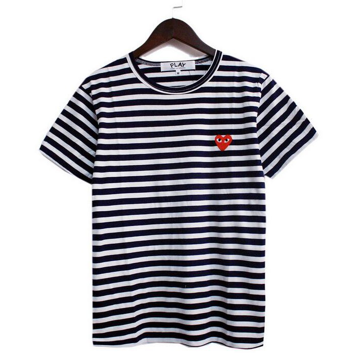 Cdg black striped on sale shirt