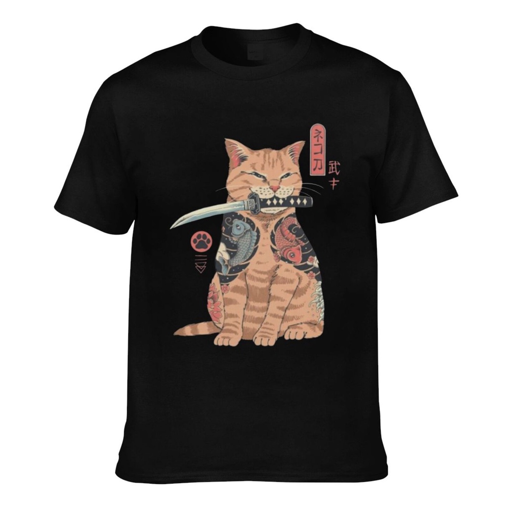 Neko Ramen Japan Cat Anime Men's Cotton T-Shirts | Shopee Malaysia