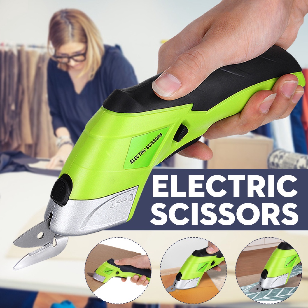 Electric Scissors Tailors Cutter Fabric Leather Trim Cordless Cutting ...