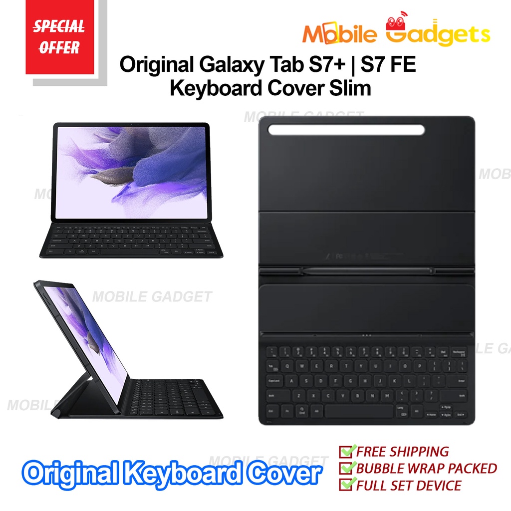 Samsung Tab S7 FE / Tab S7+ Book Cover Tab S7 Keyboard Cover Slim
