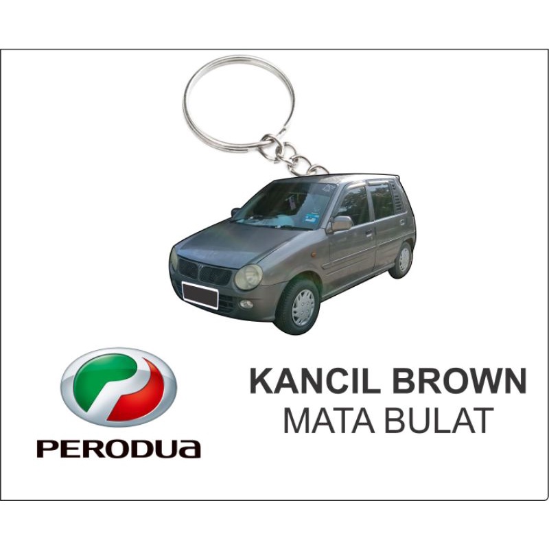 perodua kancil brown mata bulat keychain 2d | Shopee Malaysia