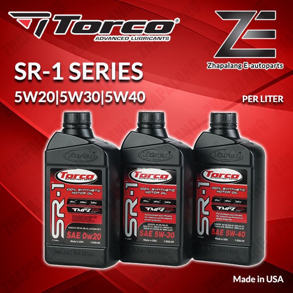 Torco SR-1 100% FULLY SYNTHETIC ENGINE OIL 1L Available Rating 0W20 ...