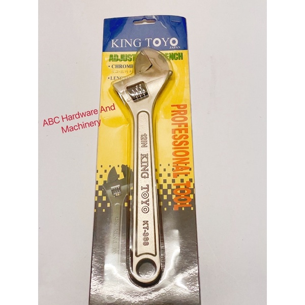 KING TOYO ADJUSTABLE WRENCH 8" & 12"/ SPANNER Shopee Malaysia