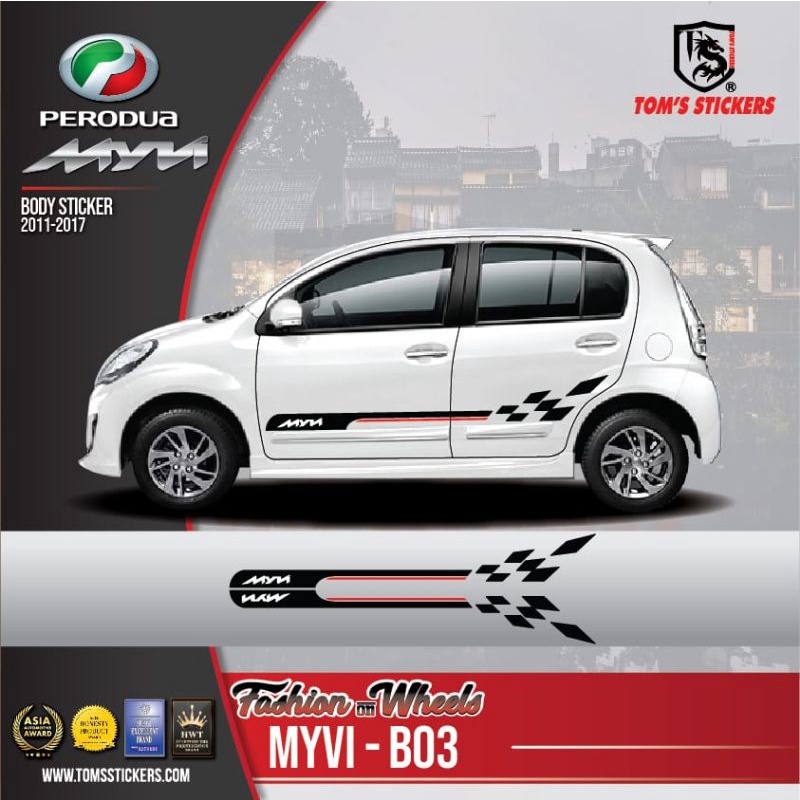 👍👍 PERODUA MYVI CAR BODY STICKER SET MYVI - B03 | Shopee Malaysia