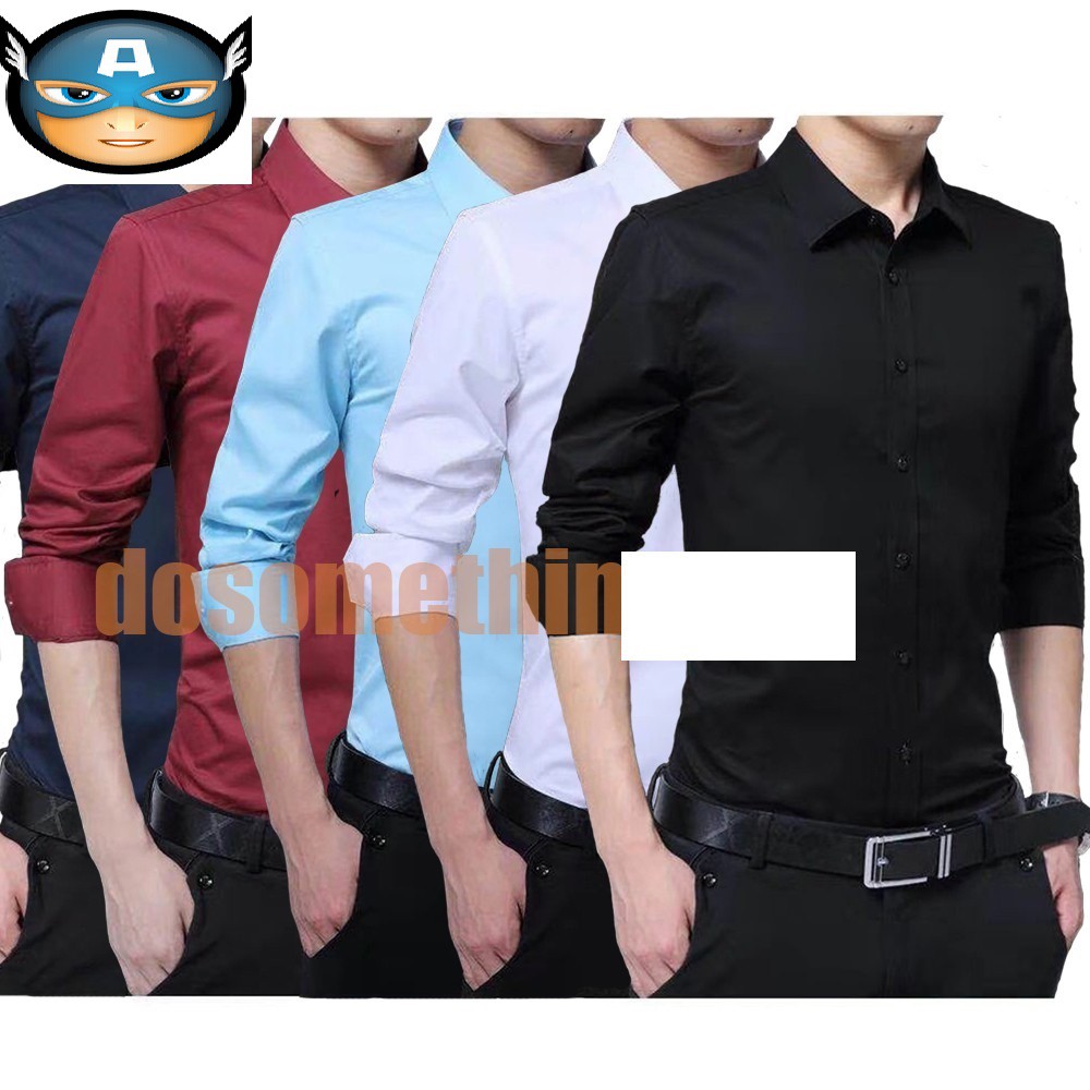 Baju slim fit lelaki cheap