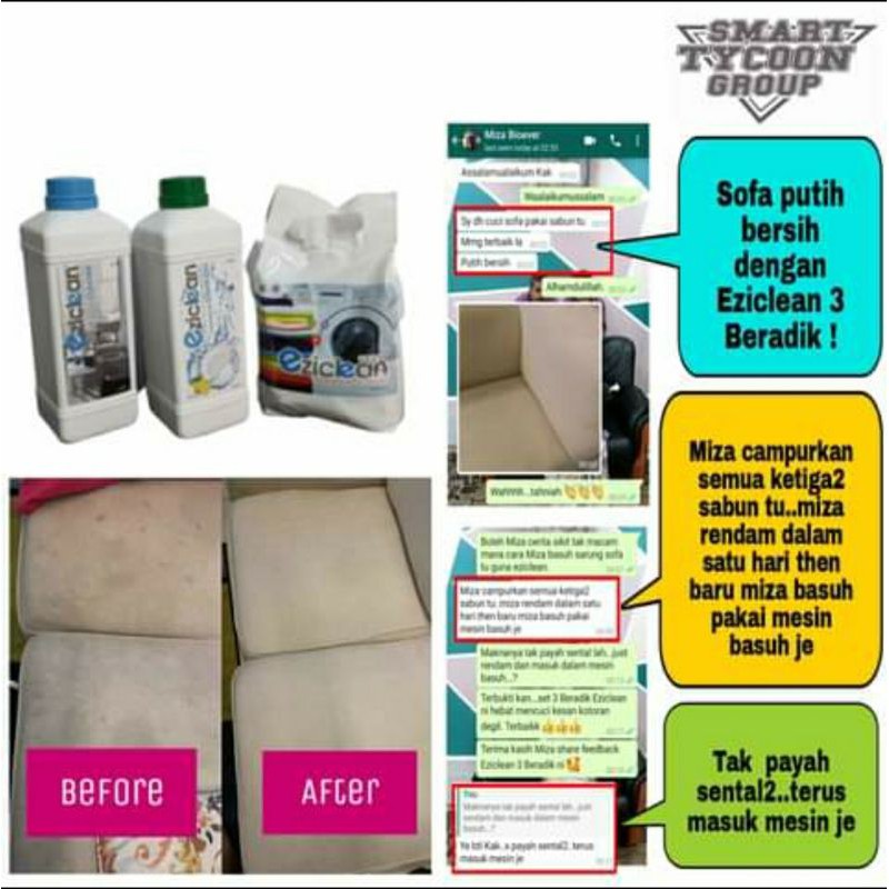 SABUN CUCI, RENDAM, KOTORAN DEGIL, SET EZICLEAN 3 IN 1 HAI O ORIGINAL ...