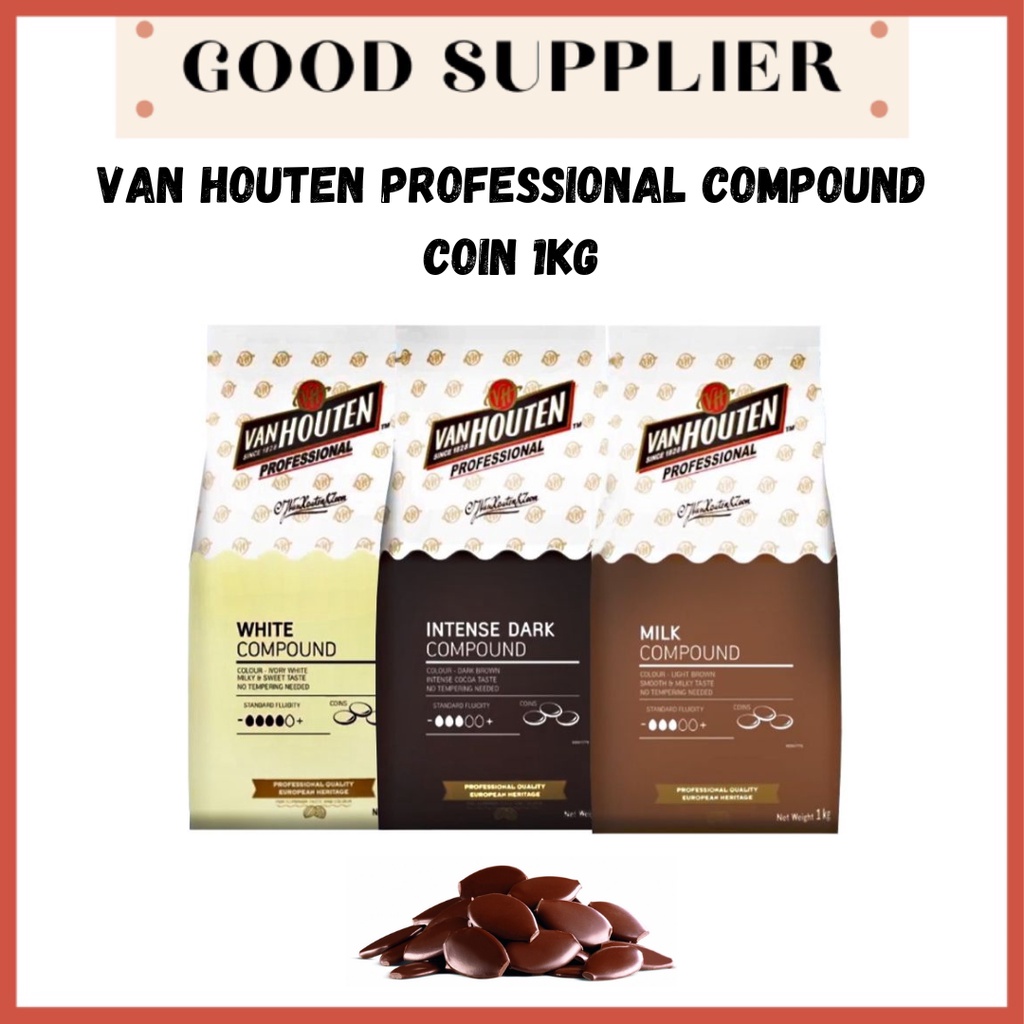 Van Houten Professional Compound Coin 1kg (Milk/Dark) Shopee Malaysia