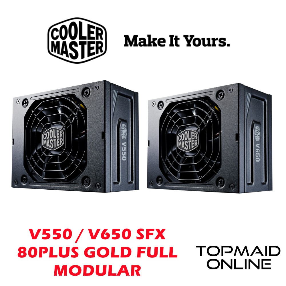 Cooler Master V550 Gold V2 PSU, Enchufe EU: 550W, 80 PLUS Gold, Totalmente Modular, Fuente De Alimentación ATX, Ventilador FDB 135mm Silencioso, Modo Semi-Fanless, 10 Años Garantía, Edición Negra