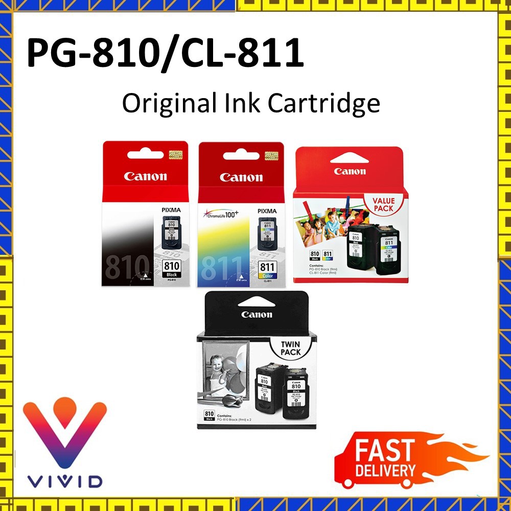Canon PG-810 CL-811 Genuine Ink Cartridge For iP2770/2772/MP245/237/258 ...