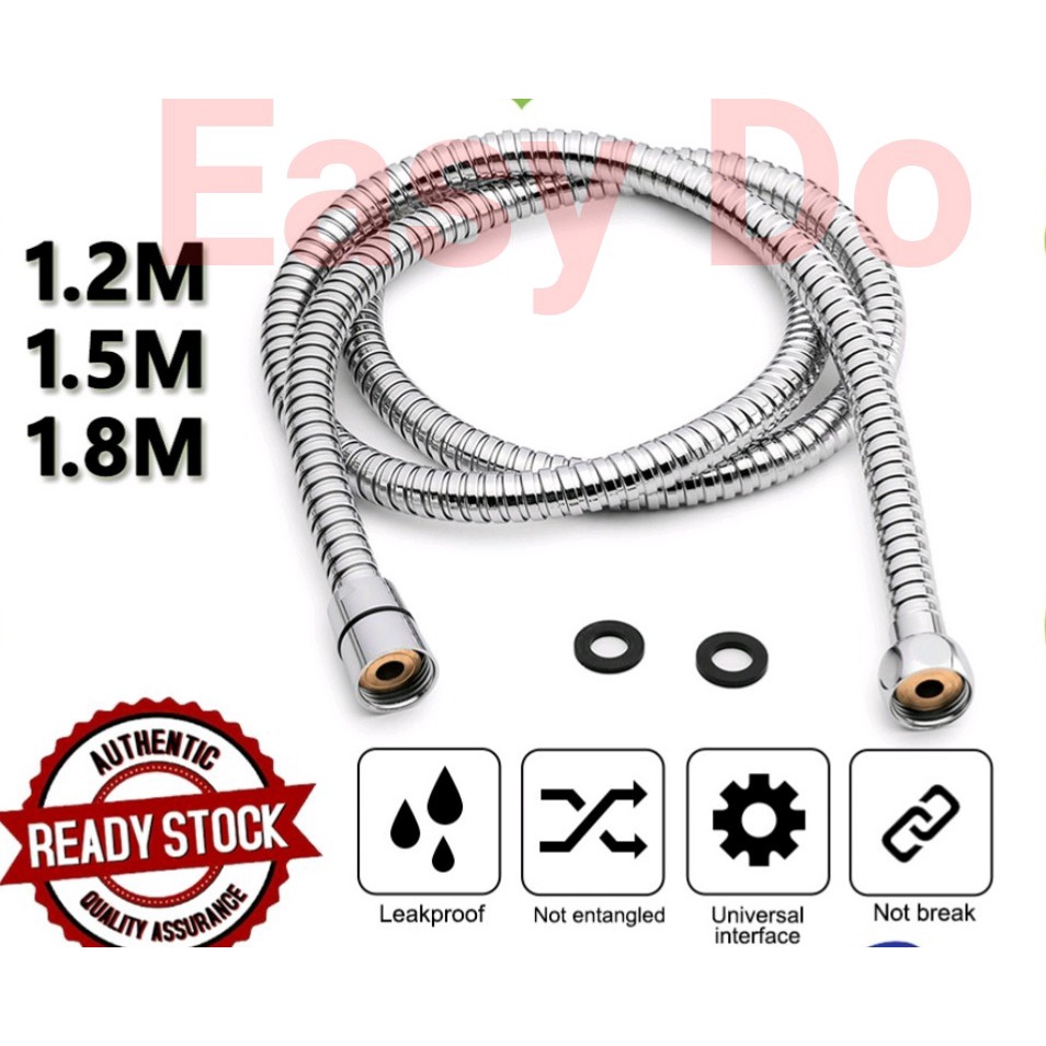 1.2M , 1.5M , 1.8M Bath Shower Flexible Hose Stainless Steel High
