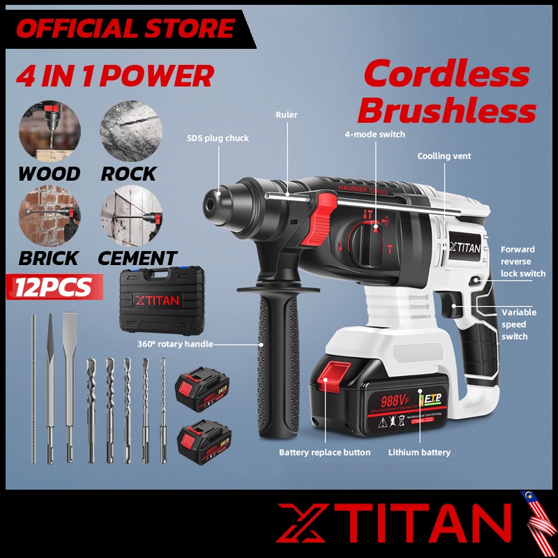 Titan rotary hammer online drill