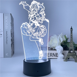 Genshin Impact Wiki Diluc LED 3D Lamp Lllusion Light Desk lamp Japanese  Anime Light ，for Child Bedroom Decor Night Light Birthday Gift Manga Gadget  