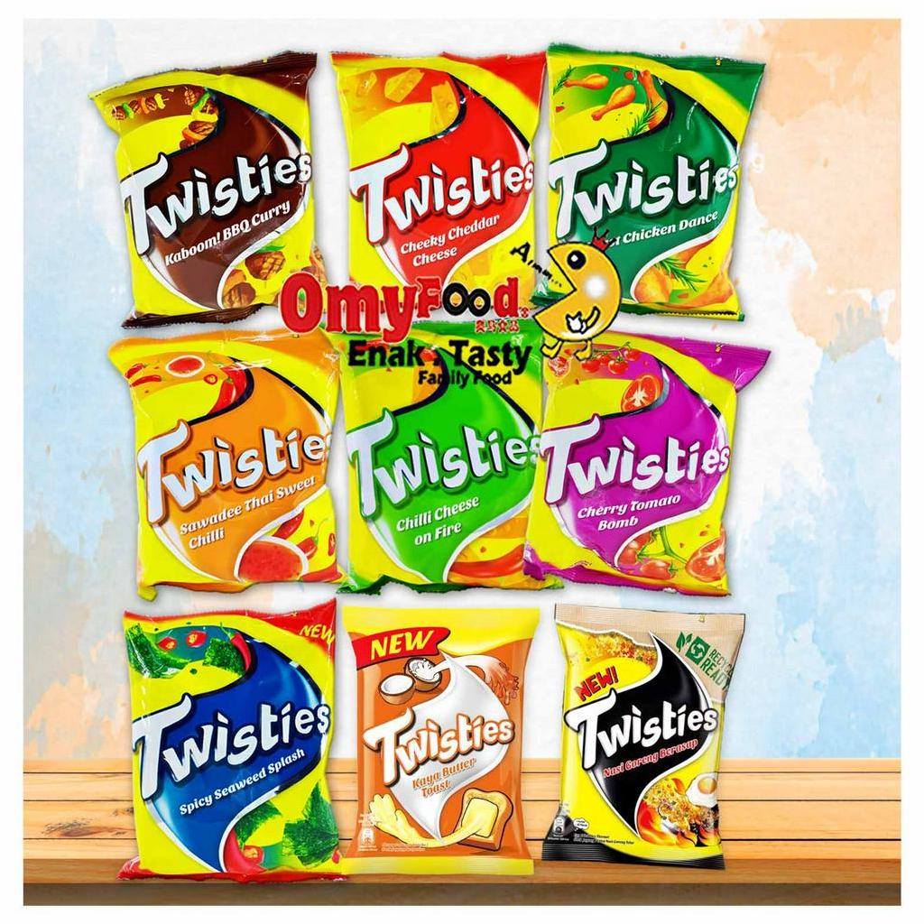 60g Big Pack Twisties [BBQ Curry/Cheddar Cheese/Chicken/Tomato/Thai Sweet Chilli/Chiili Cheese