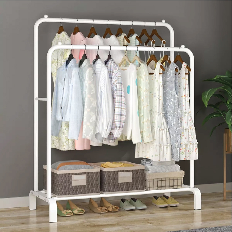 HOUSEHOLD CLOTHES HANGER #SINGLE #DOUBLE POLE/ DRYING RACK (RAK