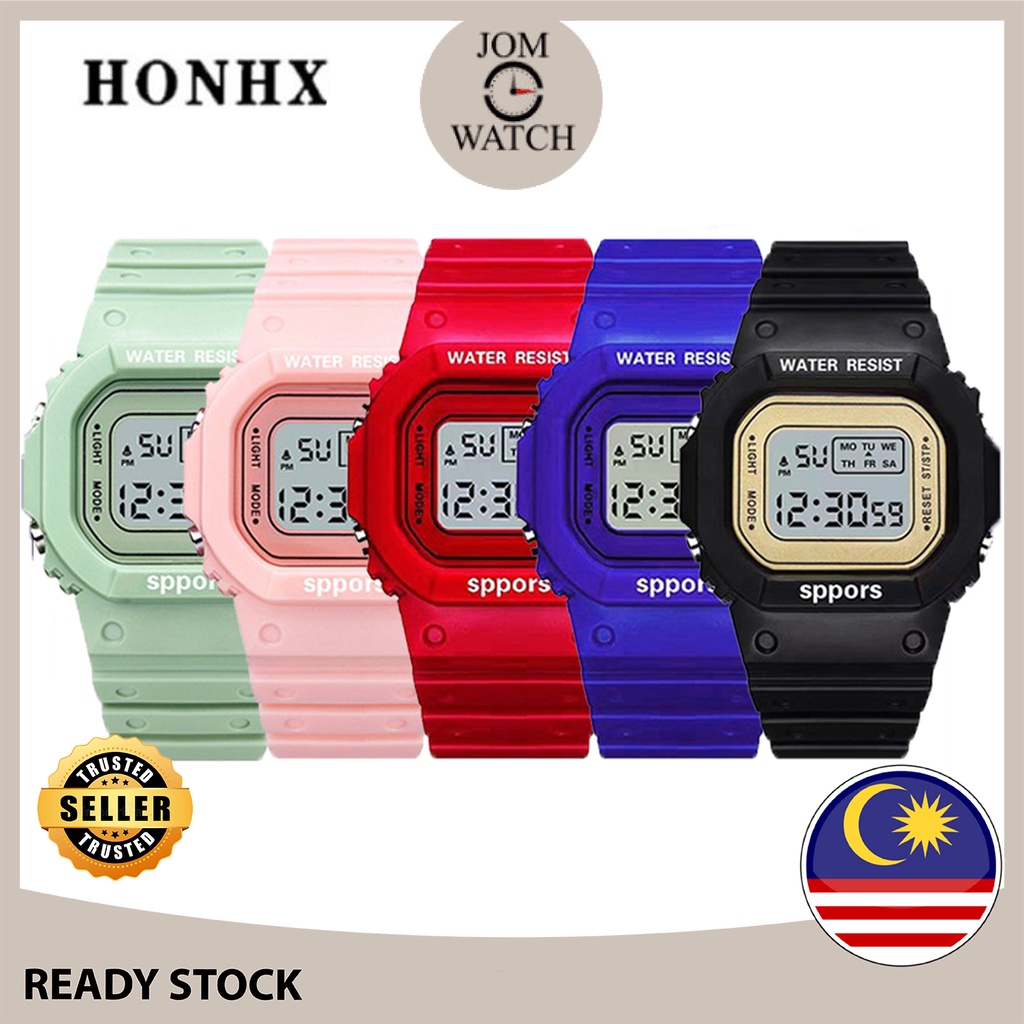 [JOM PROMOSI PANAS] 2 YEARS WARRANTY HONHX Sports Watch Digital LED Men ...