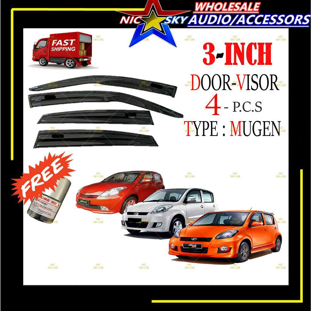 (4 PCS) Best Quality Air Press Window Door Visor Myvi 1Set 4Pcs visor ...