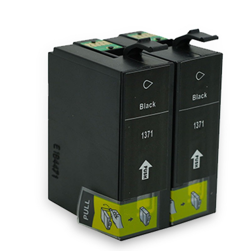 spot】2 Pack T137 E-137 T1371 Black Print Ink Cartridge For Epson K100 ...