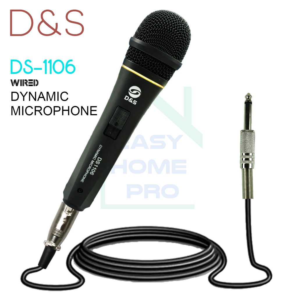 D&S DS-1106 Wired Dynamic Microphone for Singing with 5m XLR Cable for ...